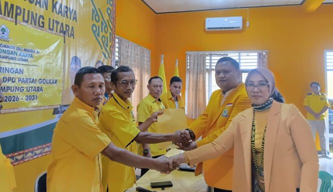 
					Poto: Arnando Ferdiansyah dipastikan akan memimpin DPD II Partai Golkar Lampung Utara periode 2026–2031. (Ist)