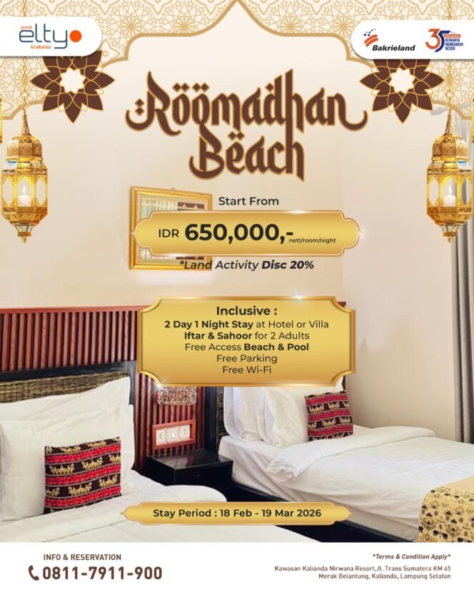 
					Grand Elty Krakatoa Tawarkan Pengalaman Ramadan Tenang Lewat Program Roomadhan Beach