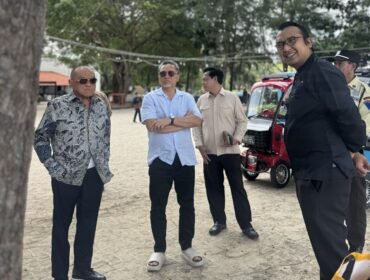 Poto; Aburizal Bakrie dan Zulhas, saat mengunjungi Grand Elty Krakatoa ( Ist)