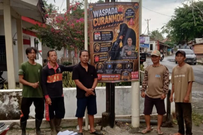 
					Poto: Spanduk Himbauan Waspada Curnmor Polsek Kalianda (ist)
