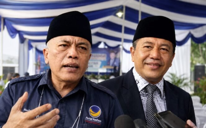 
					Poto: Ketua DPD NasDem Lampung Utara, Imam Syuhada, dan Ketua DPD PAN Lampung Utara, Hamidi (ist)