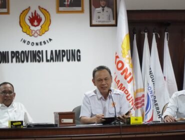 Ketua KONI Lampung Pimpin Rapat PAW Pengurus KONI Lampung (humas KONI Lampung)