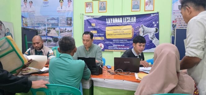 
					Poto: BPN Lamsel mulai melaksanakan program LESLAR (ist)
