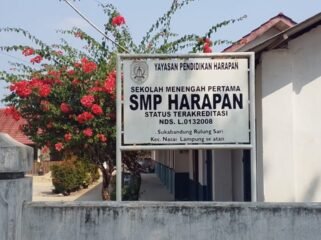 Poto: Gedung SMP Harapan di Kecamatan Natar Lamsel (ist).