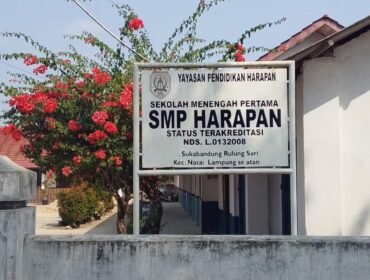 Poto: Gedung SMP Harapan di Kecamatan Natar Lamsel (ist).